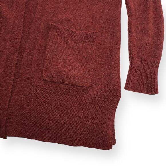 MADEWELL Merino Wool Alpaca Kent Cardigan Sweater Duster Cozy Lagenlook Red - Picture 8 of 13
